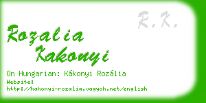 rozalia kakonyi business card